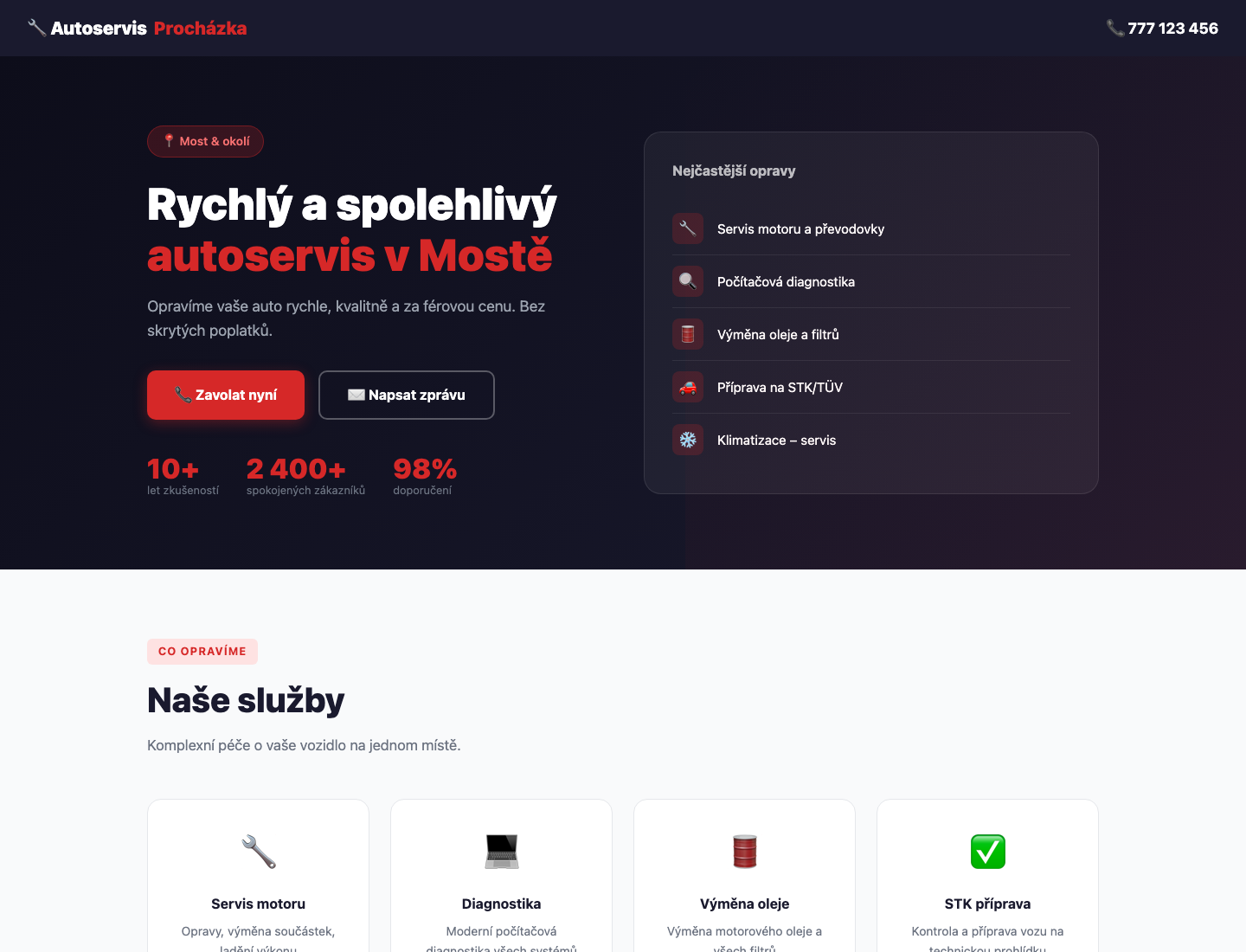 Web Autoservis Praha