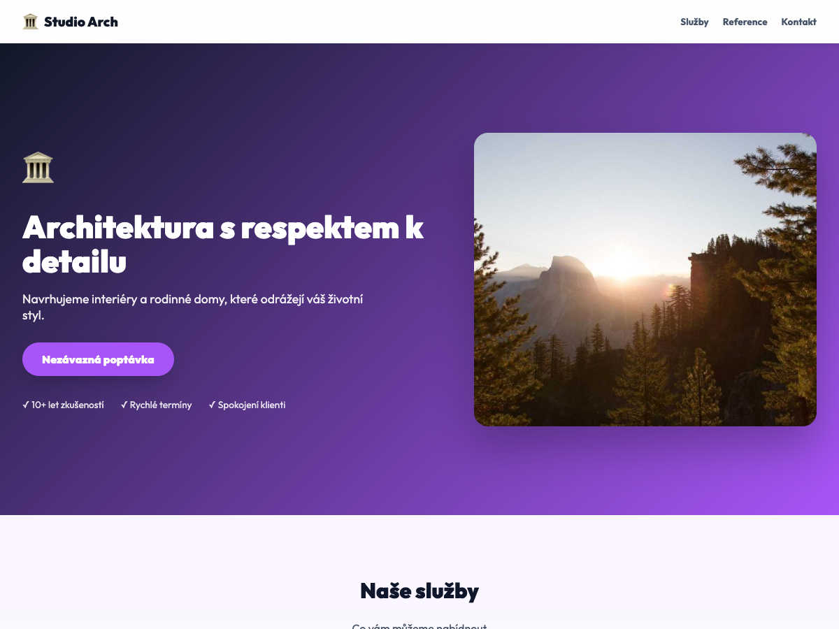 Web pro architekta