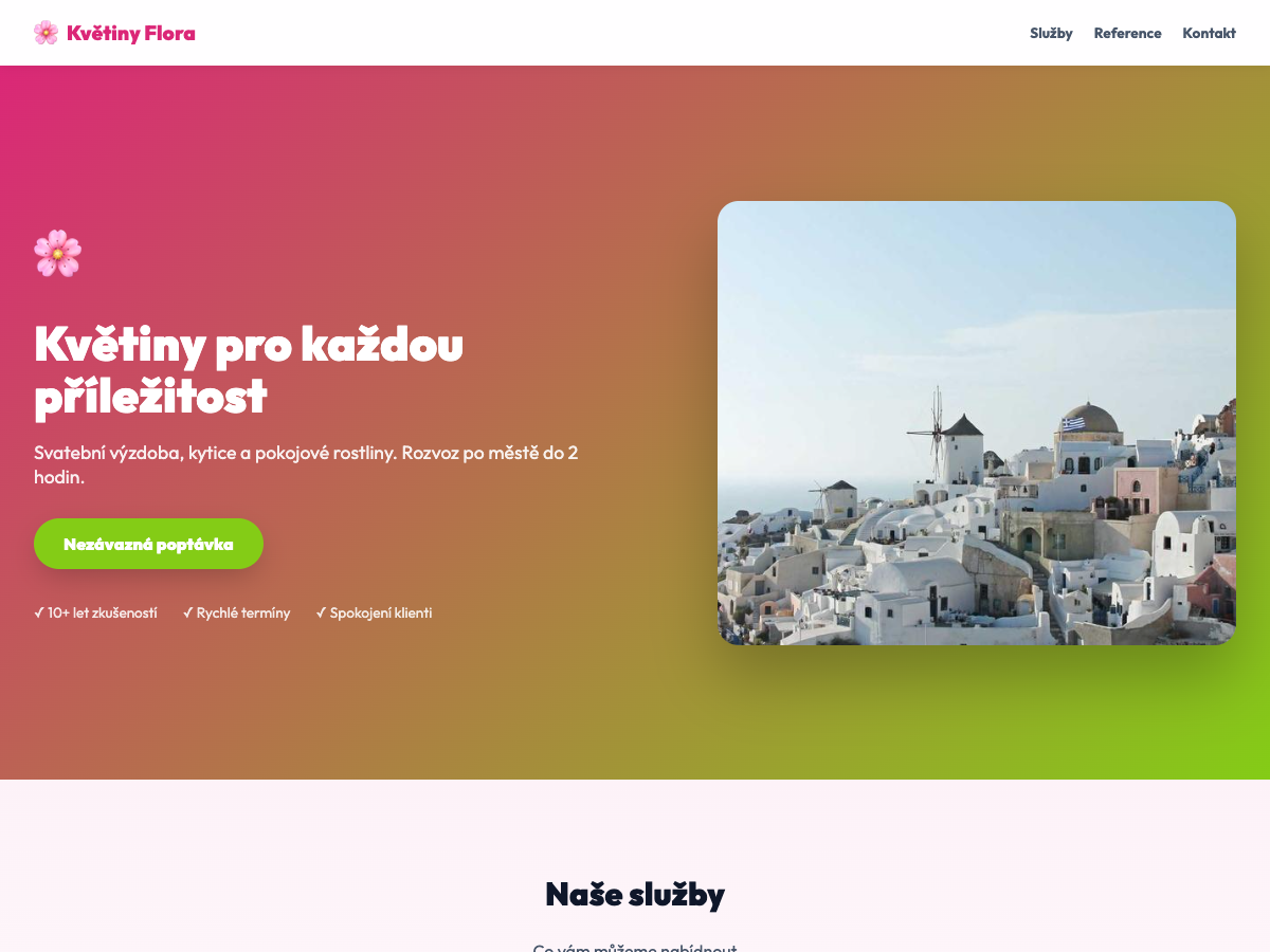 Web pro prodejnu