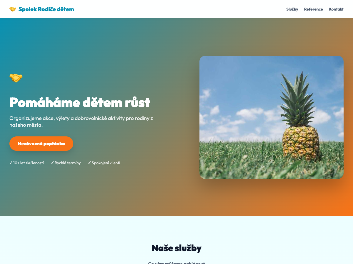 Web pro spolek